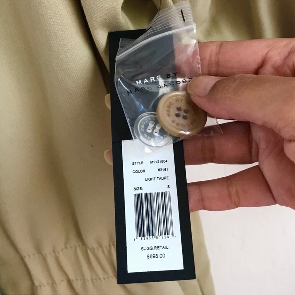 Marc by Marc Jacobs Light Taupe 3/4 Trench Coat - Picture 6 of 11